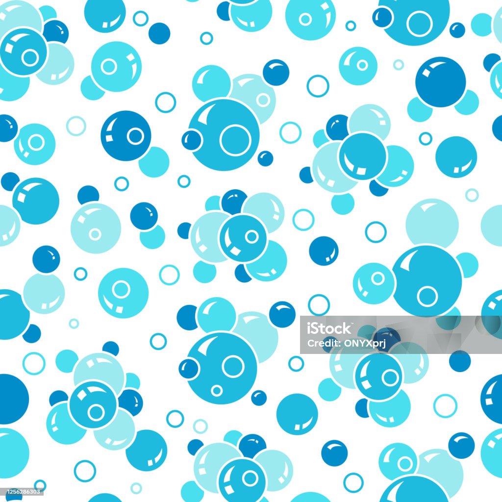 Mô Hình Bong Bóng Sôi Bóng Nước Lỏng Xà Phòng Bọt Vector Nền Liền ...