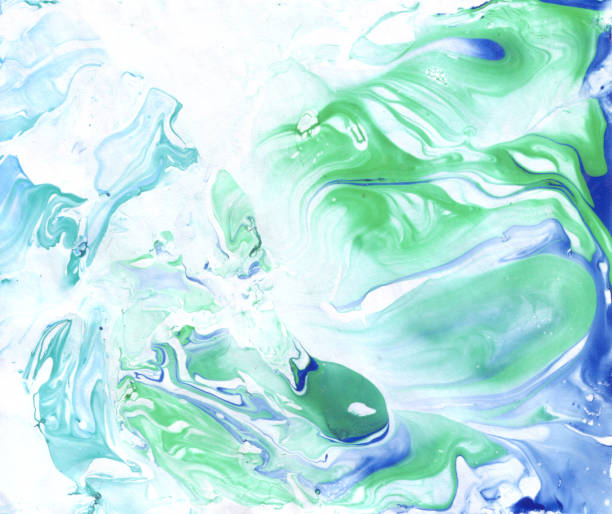 istock Light Creative Organic Texture, Pattern Acryl . Aquamarine Liquid Ink Textile, Acrylic Paint Fluid, Aqua Green Watercolor . Bright Modern Mixed Dye 1256287733