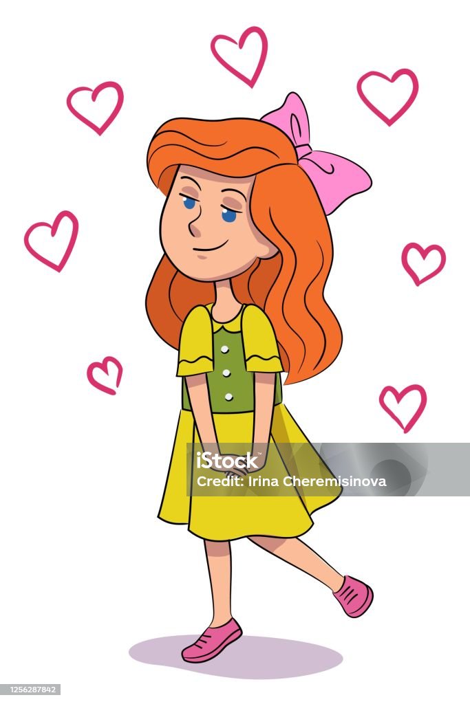 Cute Girl In Love And Dreamy Hearts Signs Fly Around Stock Illustration - Download Image Now - iStock Cute Girl In Love And Dreamy Hearts Signs Fly Around Stock Illustration - Download Image Now - iStock