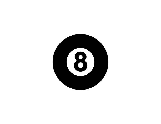 ilustrações de stock, clip art, desenhos animados e ícones de billiard sport ball icon. isolated pool 8 ball symbol - vector - snooker