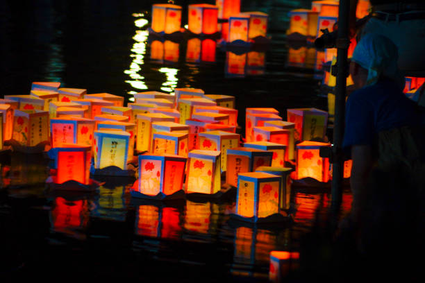 Toronagashi of lanterns (Chofu, Tokyo). Shooting Location: Chofu, Tokyo