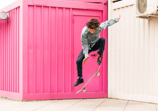 istock Skateboarding in the city 1256307199