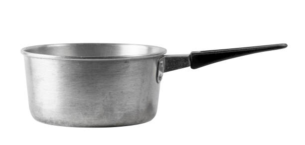 istock Old Vintage aluminum pot isolated on white background with clipping path. 1256308581
