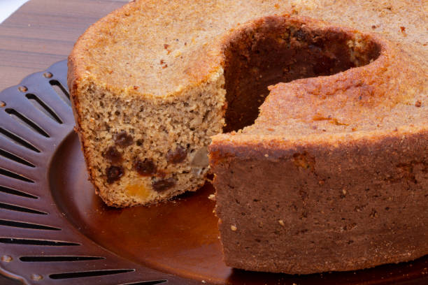 istock banana cake with apricot and chestnuts. 1256308837