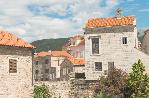 istock Ancient buildings and houses in Budva 1256310407