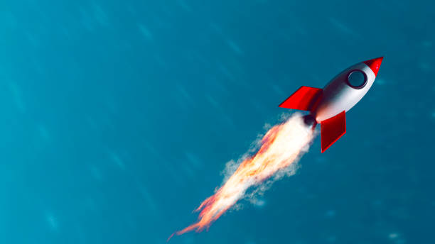 istock Space ship flys towards the stars at fast speed 1256311248