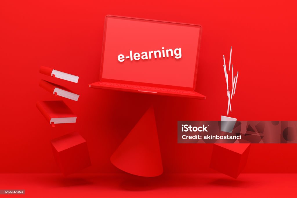 Elearning Computer Screen Elearning Concept Computer Screen With Elearning Text Stock Photo ...
