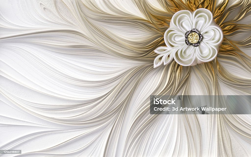 3d Mural Wallpaper Decoration Abstract Fractal Fantastic Flower Background  Stock Photo - Download Image Now - iStock
