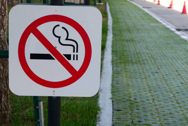 No smoking sign in the park