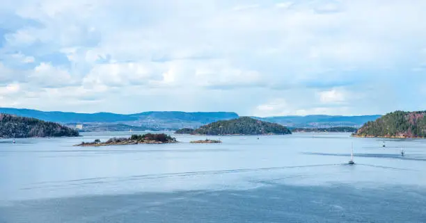 Oslo Norway - view to the offshore islands of the Oslofjord