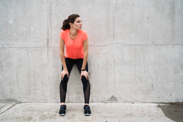 istock Athletic woman on a break from training. 1256332704