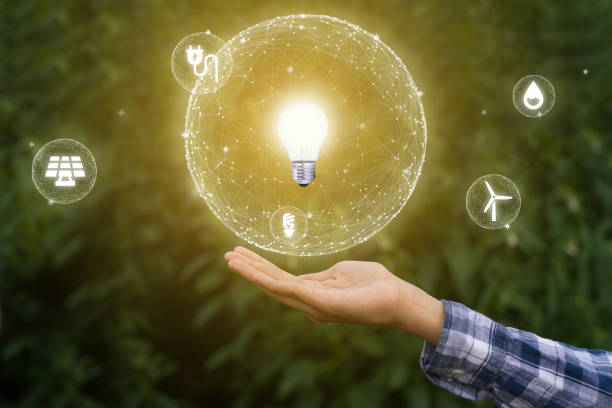 istock Idea of renewable energy and Ecosystem with environmental concept 1256334269