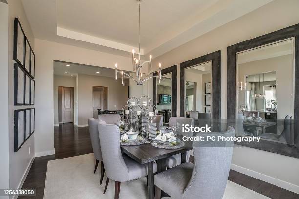 Formal Dining Room For Eating And Chatting Among Adults Stock Photo - Download Image Now