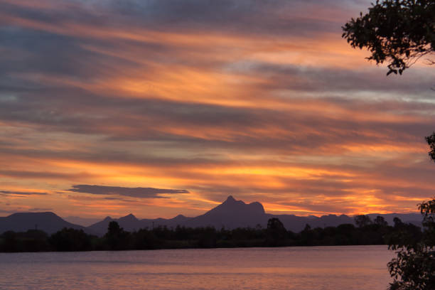 istock Mount Warning centre and hills nearby at sunset 1256338851
