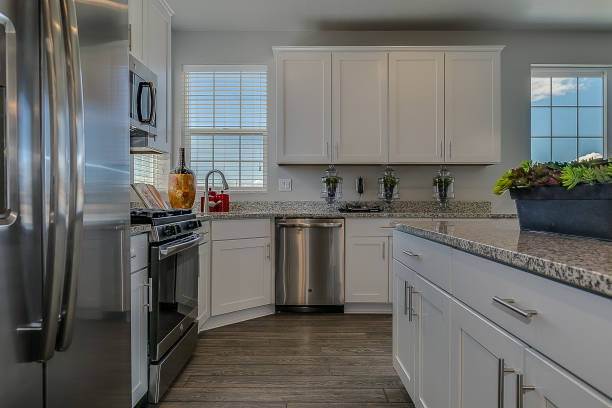 istock Excellent kitchen with stainless steel appliances 1256343552