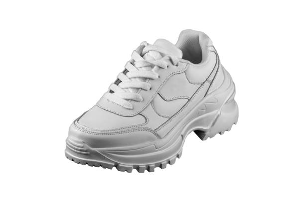 istock White sneaker on a white background.Sports shoes. 1256349501