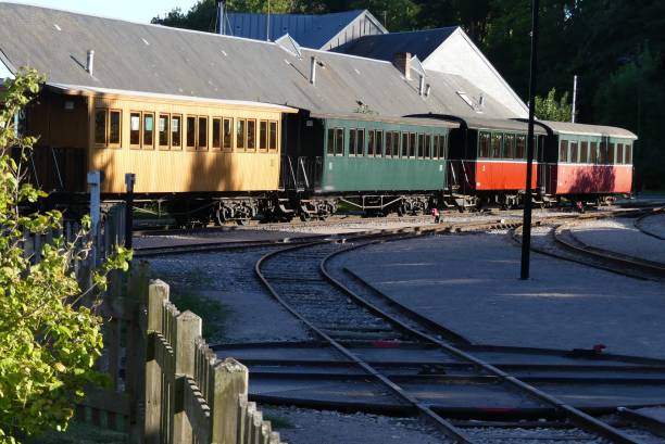 istock Old train at the rail station 1256349864
