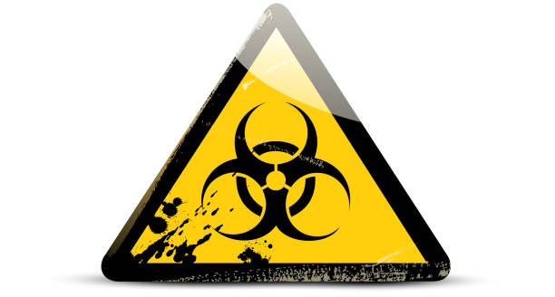 biohazard-zeichen - toxic waste biochemical warfare biohazard symbol dirty stock-grafiken, -clipart, -cartoons und -symbole