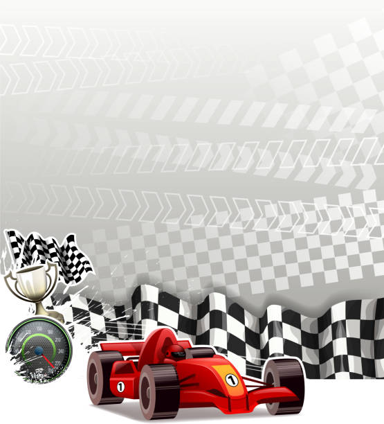 레이스카 를 마무리 - motorized sport motor racing track motorcycle racing auto racing stock illustrations