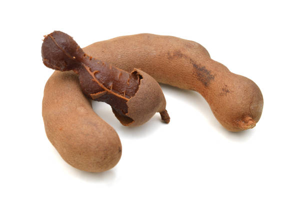 istock Sweet tamarind on a white background 1256362861