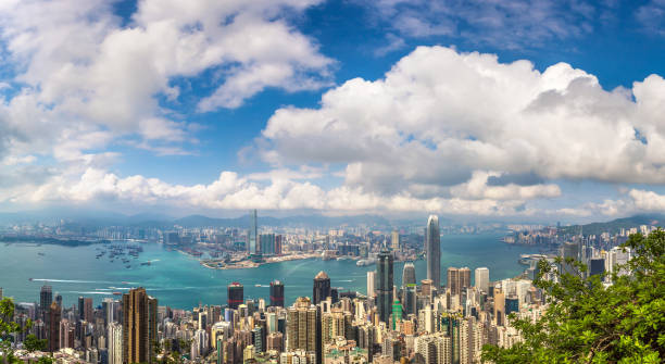 istock Panoramic view of Hong Kong 1256366149
