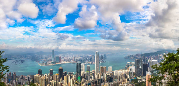 istock Panoramic view of Hong Kong 1256366165
