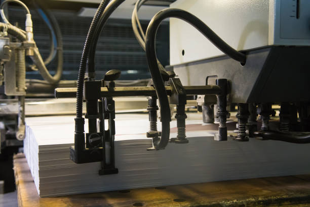 istock Printing presses at work in the printing 1256366227