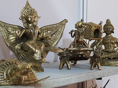 Dhokra (also spelt Dokra) is non–ferrous metal casting using the lost-wax casting technique. This sort of metal casting has been used in India for over 4,000 years and is still used.