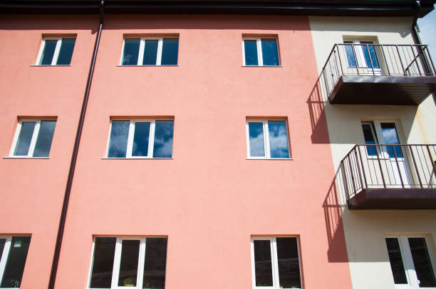 istock Brand new apartment building 1256367821