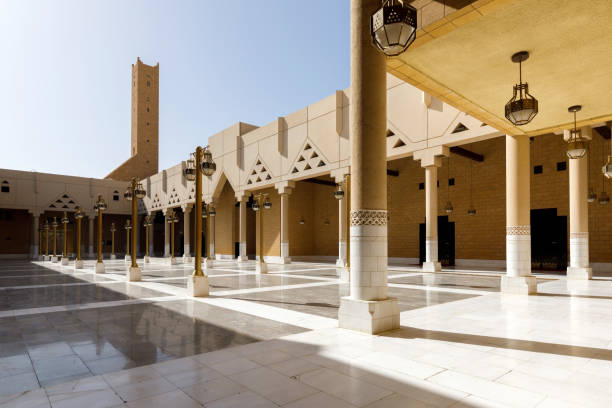 Imam Turki bin Abdullah Mosque near Dira Square in downtown Riyadh in Kingdom of Saudi Arabia stock photo