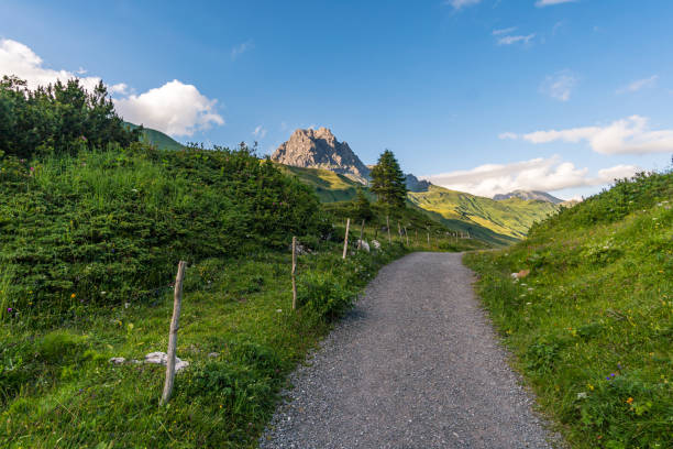 istock Fantastic hike in the beautiful Lechquellen Mountains 1256370367