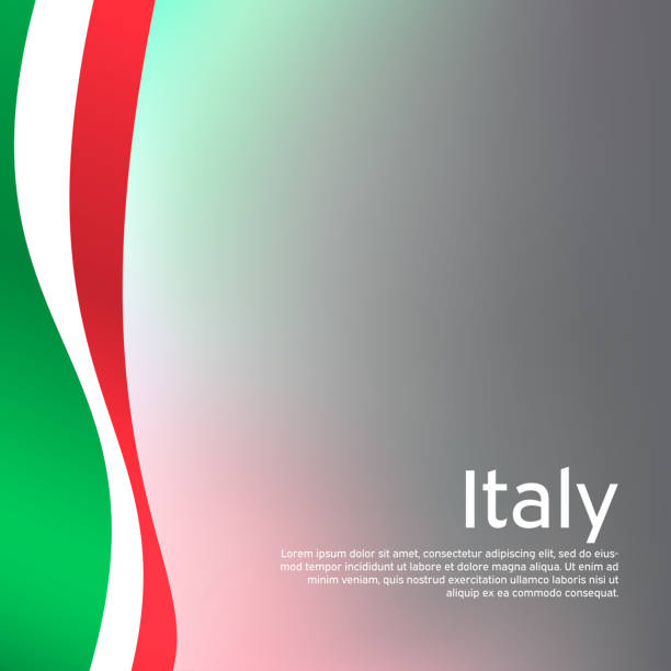 Abstract waving italy flag. Creative background in Italy flag colors for holiday card design. National Poster. State Italian patriotic cover, business booklet, flyer. Vector tricolor design Abstract waving italy flag. Creative background in Italy flag colors for holiday card design. National Poster. State Italian patriotic cover, business booklet, flyer. Vector tricolor design italy flag drawing stock illustrations