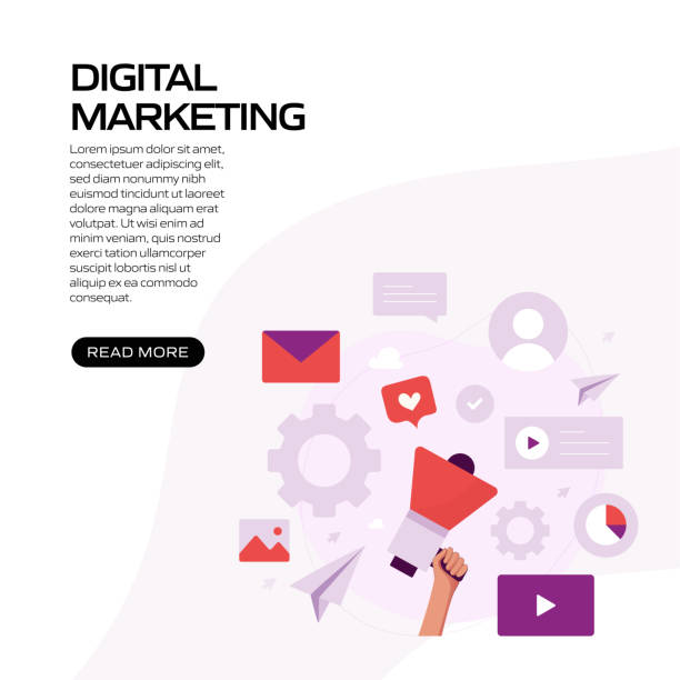 istock Digital Marketing Concept Vector Illustration for Website Banner, Advertisement and Marketing Material, Online Advertising, Business Presentation etc. 1256373489