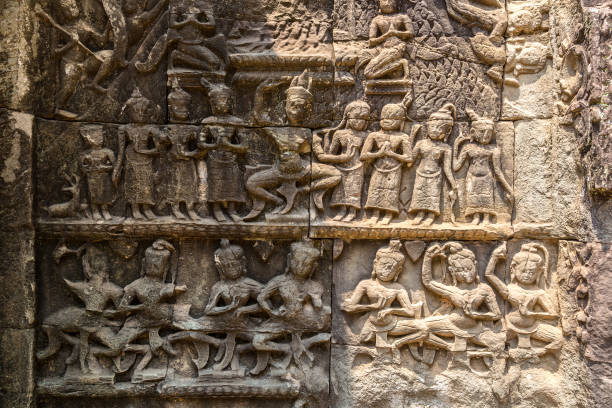istock Ta Prohm temple in Angkor Wat 1256377310