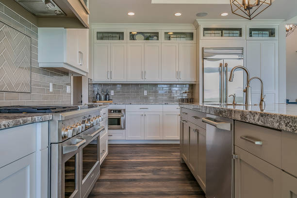 istock Wonderful kitchen with stainless steel appliances 1256381144