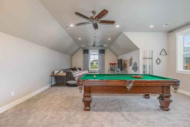 istock Game room in the upstairs attic type style room 1256382476