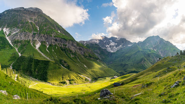 istock Fantastic hike in the beautiful Lechquellen Mountains 1256383259
