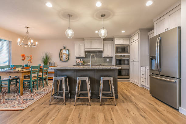 istock Wonderful kitchen with stainless steel appliances 1256383398