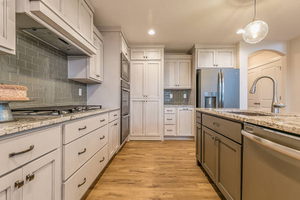 istock Wonderful kitchen with stainless steel appliances 1256383402