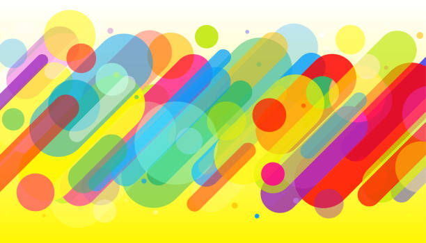 Fun colorful abstract background illustration Bright rainbow colored abstract background vector illustration multi colored background illustrations stock illustrations