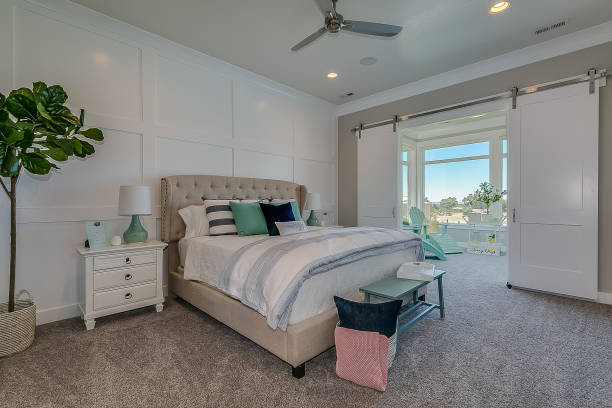 istock Home showcase bedroom with a beach and Summer style and feel 1256388871
