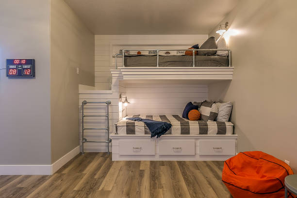 istock Kids basketball themed bedroom 1256388885