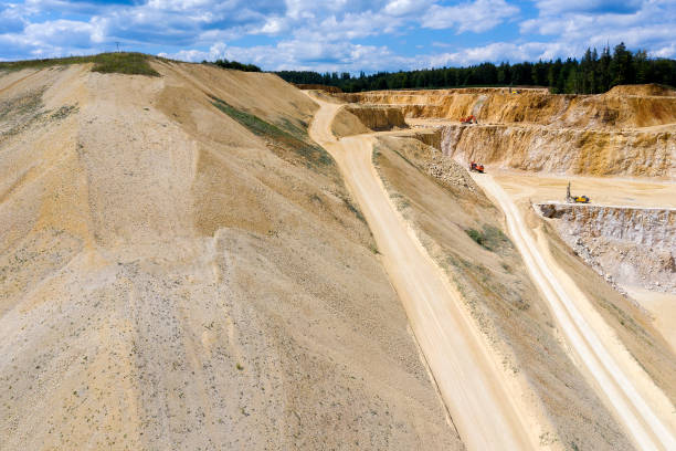 istock Aerial View of a Quarry 1256390787