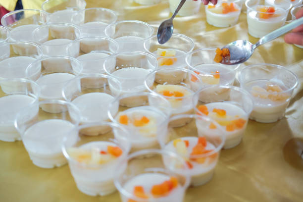istock soy milk pudding in plastic cup. vegan dessert 1256397523