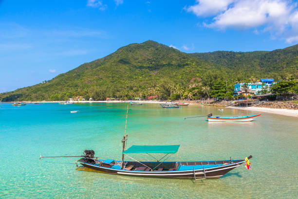 istock Fisherman boat on Phangan Island 1256398102