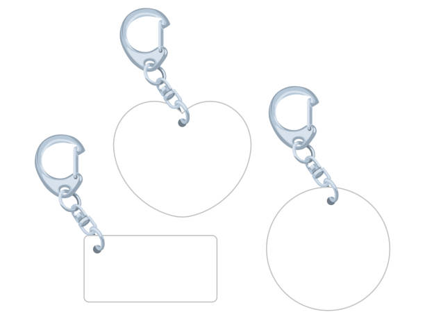 Illustration of fastening of key chain Illustration of fastening of key chain key ring stock illustrations