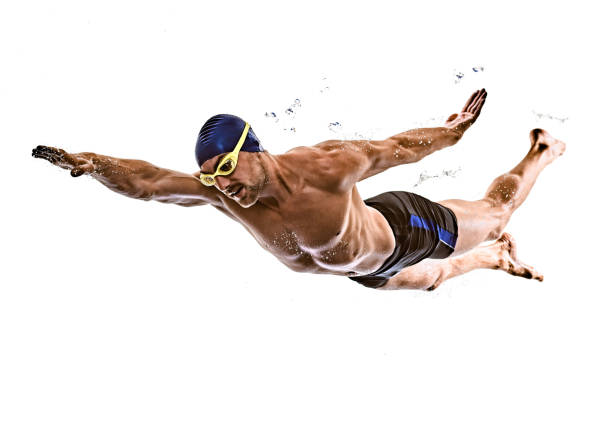 istock man sport swimmer swimming isolated white background 1256399863