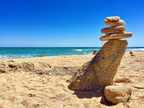 istock Beautiful Beach Rocks Sculpture 1256414391