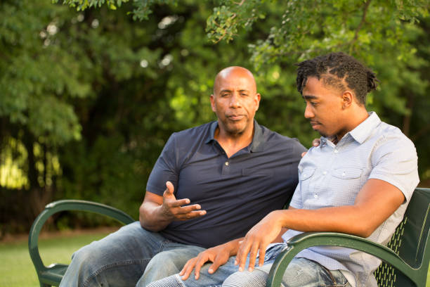 istock African American father and his son. 1256417328