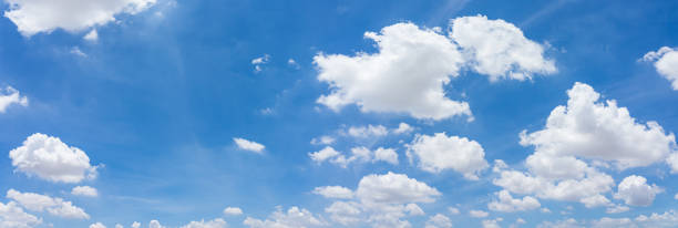 istock Panorama blue sky and clouds with daylight natural background. 1256418884